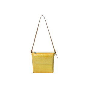 Louis Vuitton Vernis Patent Motto Shoulder Bag Monogram Enamel Yellow